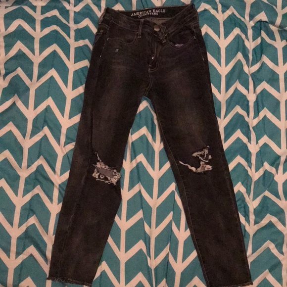 American Eagle Ripped charcoal jeans - Picture 1 of 3